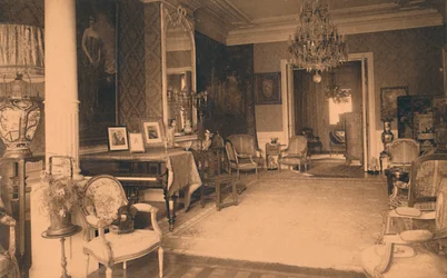 Louis XVI-rummet på den kubanska ambassaden i Bryssel, Belgien, 1927.