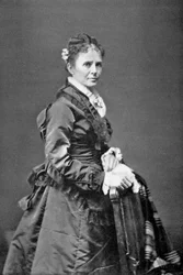 Lucretia Garfield, hustru till den amerikanske presidenten James A Garfield, sent 1800-tal, 1908