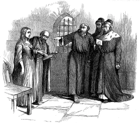Lucrezia Castellani före inkvisitorerna efter förbjuden valdensertjänst, c1476 1800-talet