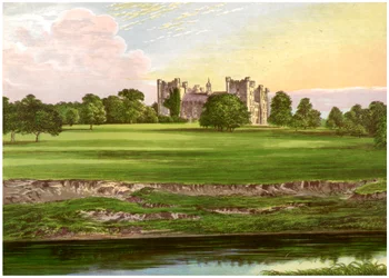 Lumley Castle, County Durham, hem för Earl of Scarbrough, c1880
