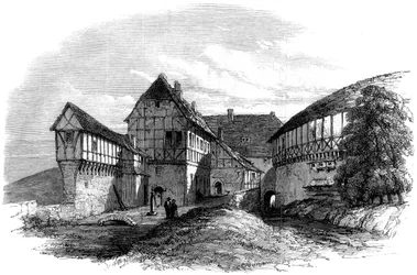 Luthers hus på Wartburg Castle, Eisenach, Tyskland, 1862
