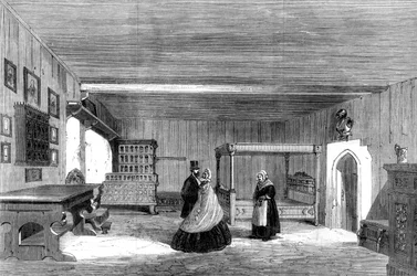 Luthers rum på Wartburg Castle, Eisenach, Tyskland, 1862