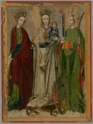 Madonna på en drake mellan St. Catherine och Barbara