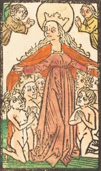 Madonna som beskyddare, ca. 14701480.