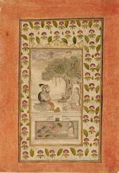 Maharana Sangram Singhi besöker en yogi, 1710-1715