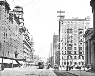 Main Street, Rochester, delstaten New York, USA, c1900.