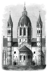 Mainz katedral, Rhen, Tyskland, 1100- och 1200-talet, 1870