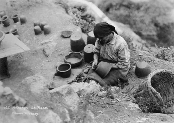 Göra keramik, Atalaya, Las Palmas, Gran Canaria, Kanarieöarna, Spanien, c1920-c1930s