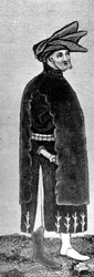 Mansklänning, sent 1300-tal, 1910
