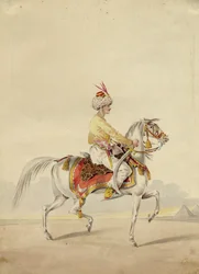 Mamluk till häst, ca 1825