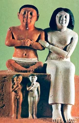 Man och kvinna statyett, staty, Egypten