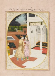Man och kvinna i ett palats, 1800-talet