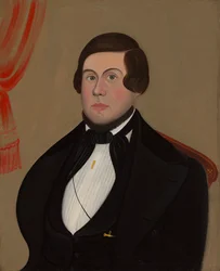 Man med guldpenna, ca. 1850.