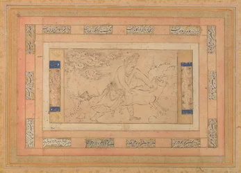 Man med en bagge, Folio från Bellini Album, ca. 1600.