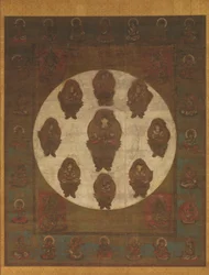 Mandala av Monju Bosatsu, 1200-talet.
