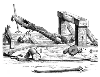 Mangonel, en krigsmotor på 1400-talet, 1870