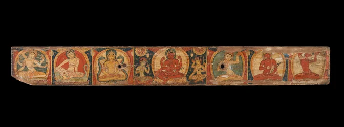Manuskriptomslag med Avalokiteshvara The Bodhisattva of Infinite Compassion, 1100-talet.