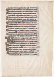 Manuskriptblad från en kunglig psalter, brittiskt, 1200-tal.