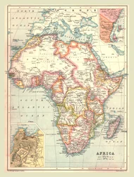 Karta över Afrika, 1902.