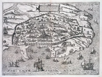 Karta över Alexandria, Egypten, c1625