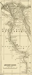 Karta över det antika Egypten, 1890.