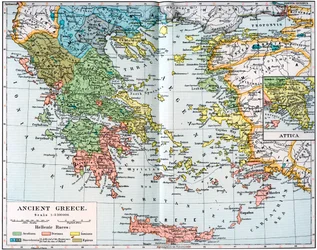Karta över det antika Grekland, 1902