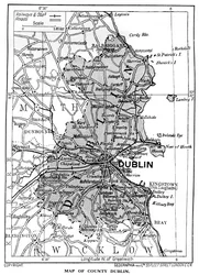 Karta över County Dublin, Irland, 1924-1926