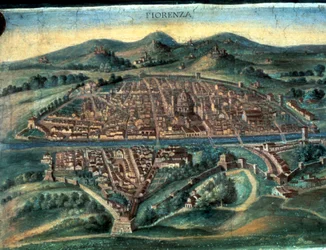Karta över Florens, 1400-talet