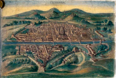 Karta över Florens, 1400-talet