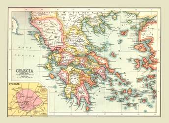 Karta över Graecia, 1902.