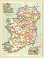 Karta över Irland, 1902.