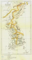 Karta över Korea, 1903.