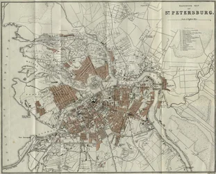 Karta över Petersburg, 1893