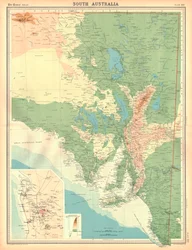 Karta över södra Australien
