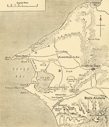 Karta över Suvla Bay, Gallipoli halvön, första världskriget, 1915, c1920.