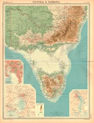Karta över Victoria och Tasmanien