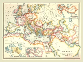 Karta över den antika världen, 1902.