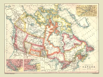 Karta över Dominion of Canada, 1902.