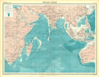 Karta över Indiska oceanen