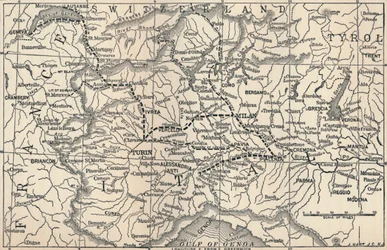 Karta över Marengo-kampanjen, 1800, 1896