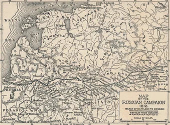 Karta över den ryska kampanjen, 1812, 1896