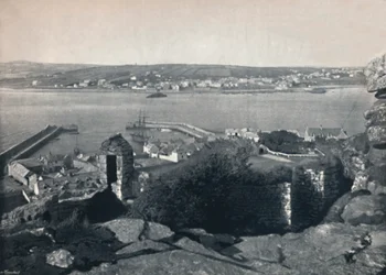 Marazion - allmän utsikt, visar hamnen, 1895