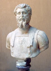 Marmorbyst av den romerske kejsaren Lucius Septimius Severus