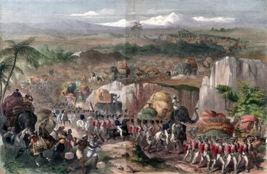 Truppmarsch i Indien, 1848