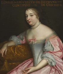 Marguerite Louise Suzanne de Béthune 1643-1726, grevinna av Guiche, hertiginna av Lude, ca 1665.