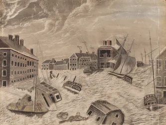 Market Square, Providence, Rhode Island, under den stora septemberkulningen, 1815, 1815.