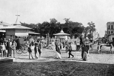 Marknadsplats, Asuncion, Paraguay, 1911