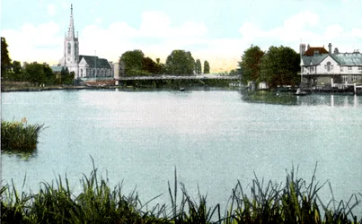 Marlow Bridge and Church, Buckinghamshire, 1900-talet