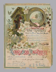 Vigselbevis för Luther Miller Pulce och Irene Jenkins, 30 oktober 1902.