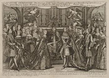 Äktenskap mellan Louis, Dauphin av Frankrike med Marie Thérèse Raphaëlle, Infanta av Spanien 1745 i Versailles, 1745